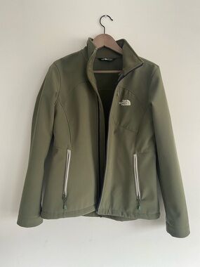 The North Face Olive Softshell Windwall Jacket
